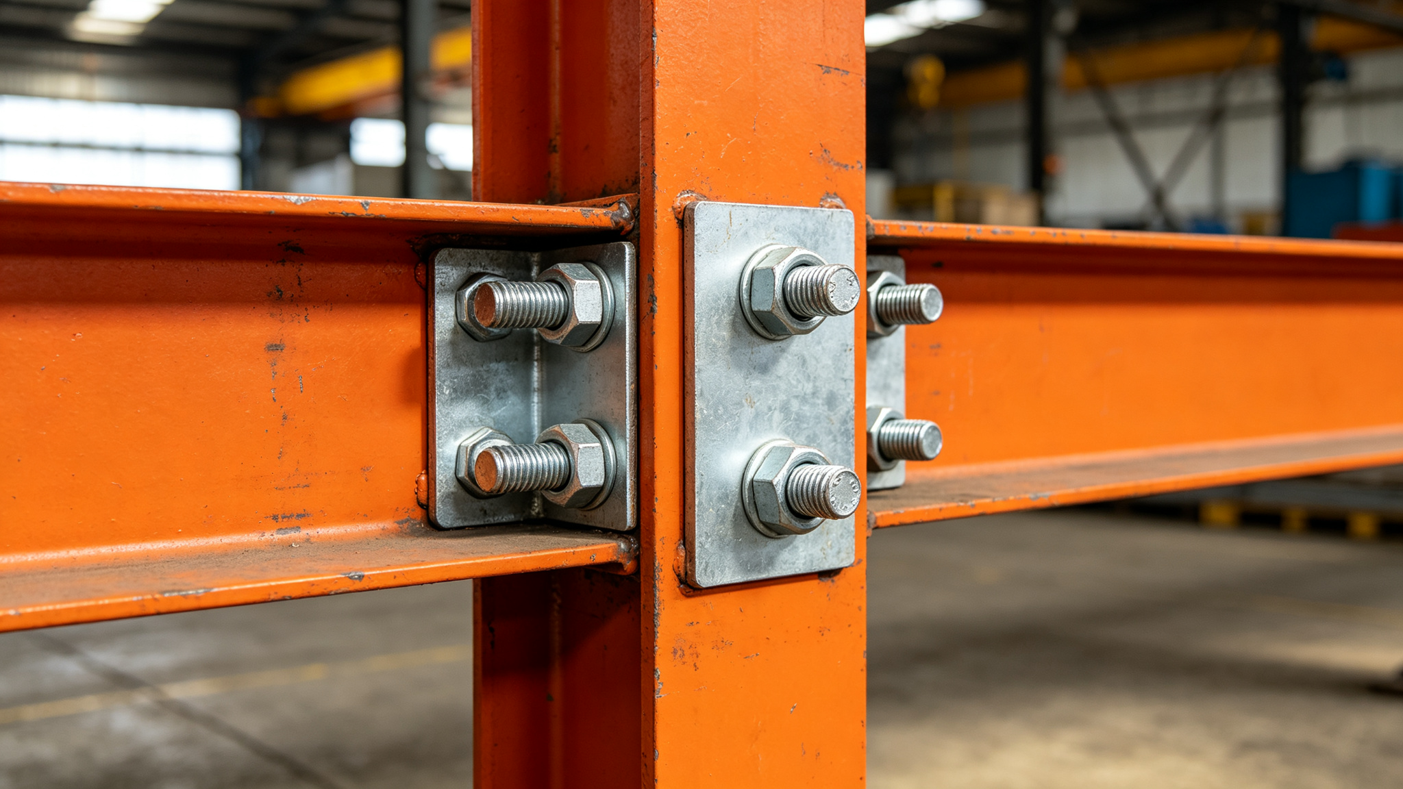Bolted steel beam-to-column connection with high-strength bolts