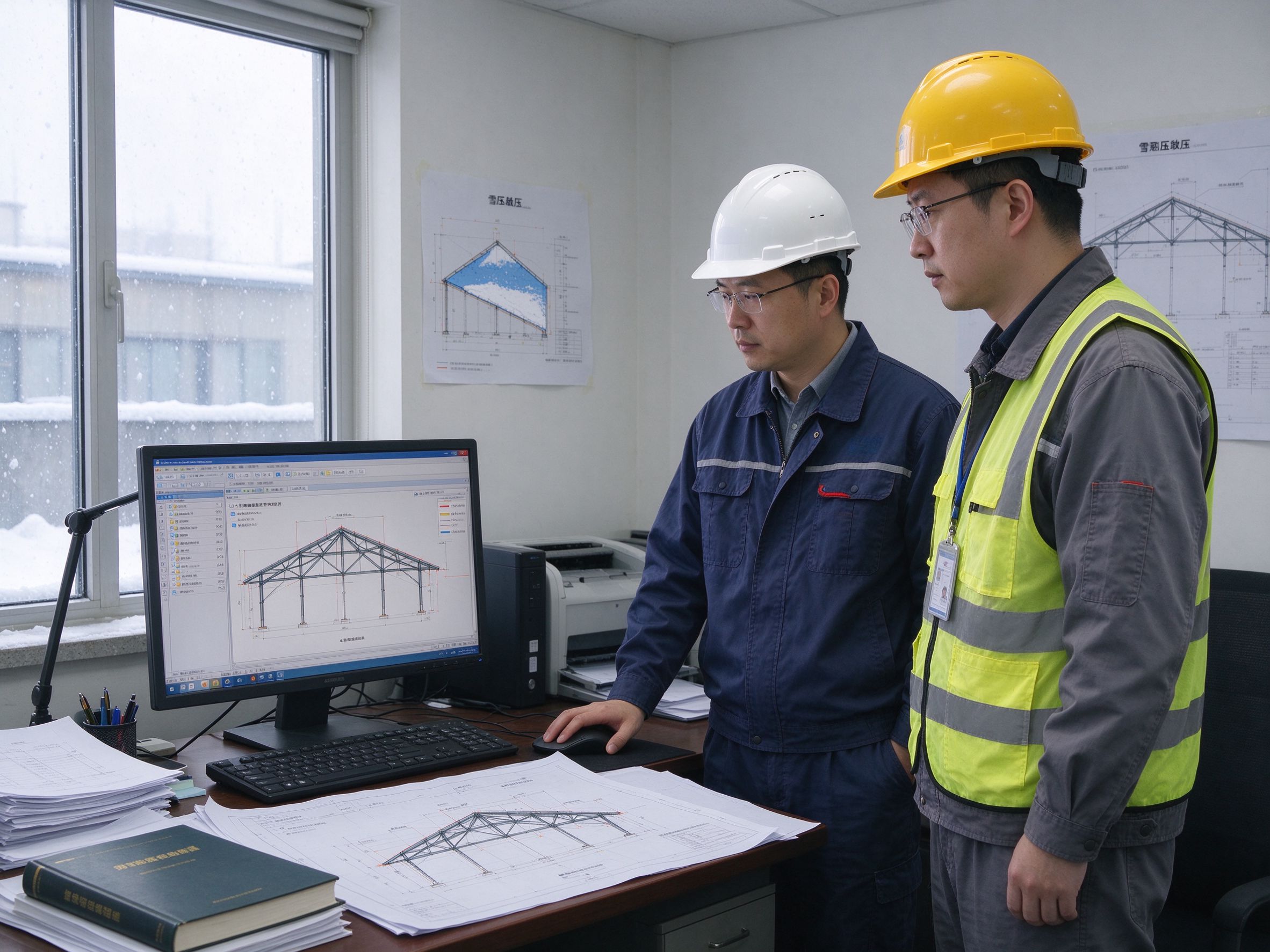 Design team reviewing the loading conditions (illustrative concept image)