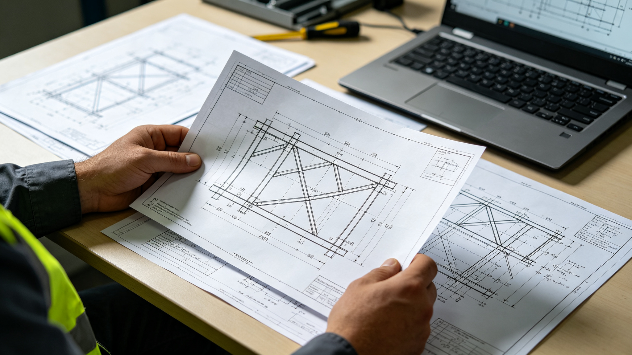 Steel structure design drawings