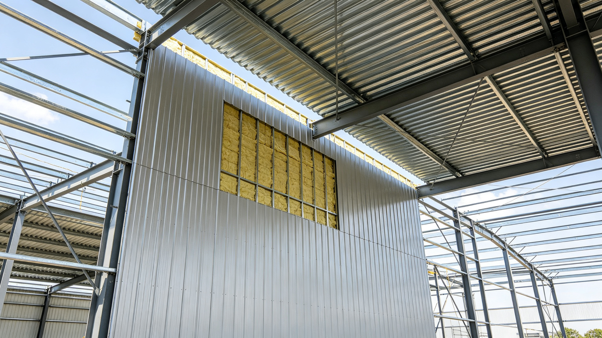 Steel structure cladding system