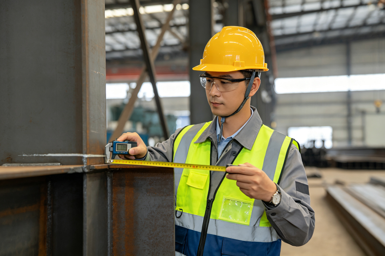 QC dimensional inspection at ZhongSai factory