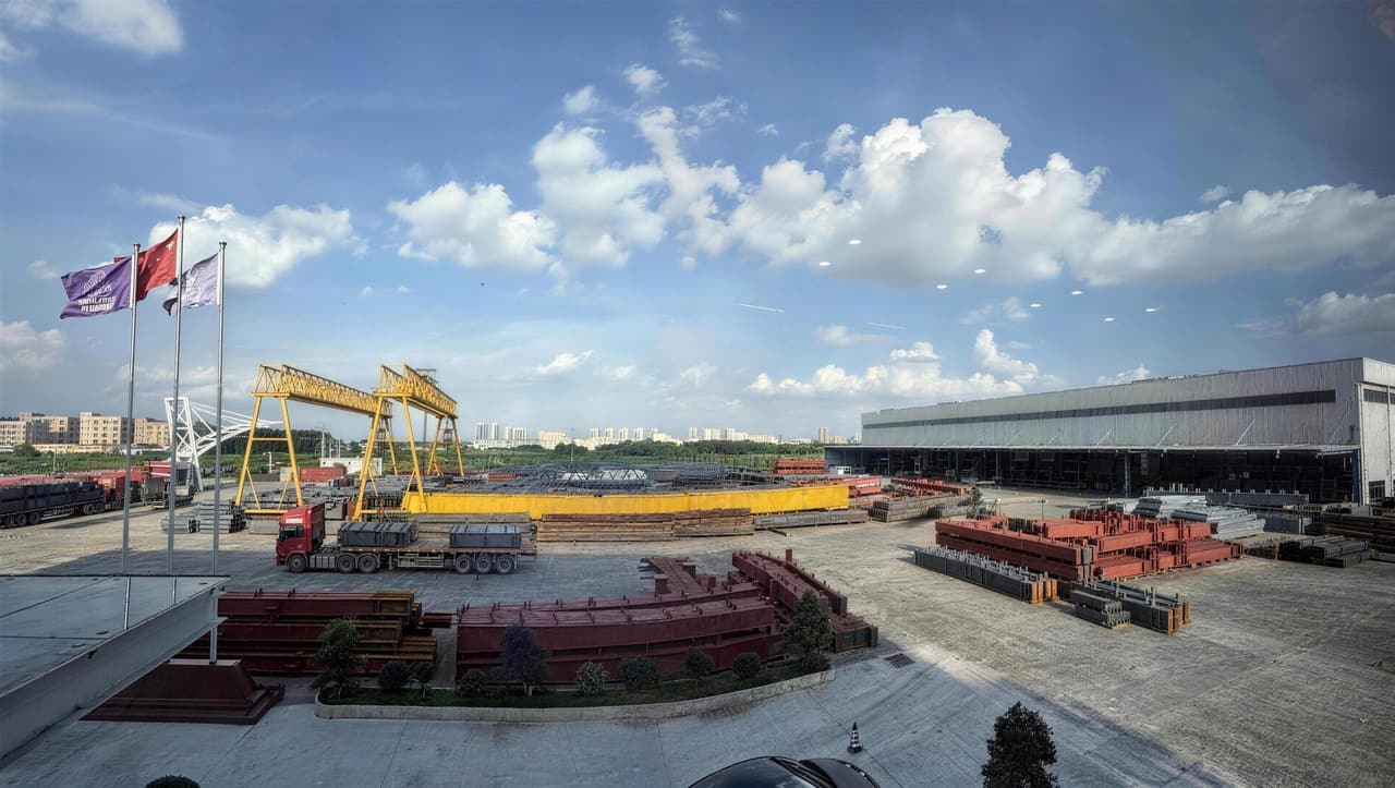 ZhongSai steel structure manufacturing base aerial panorama