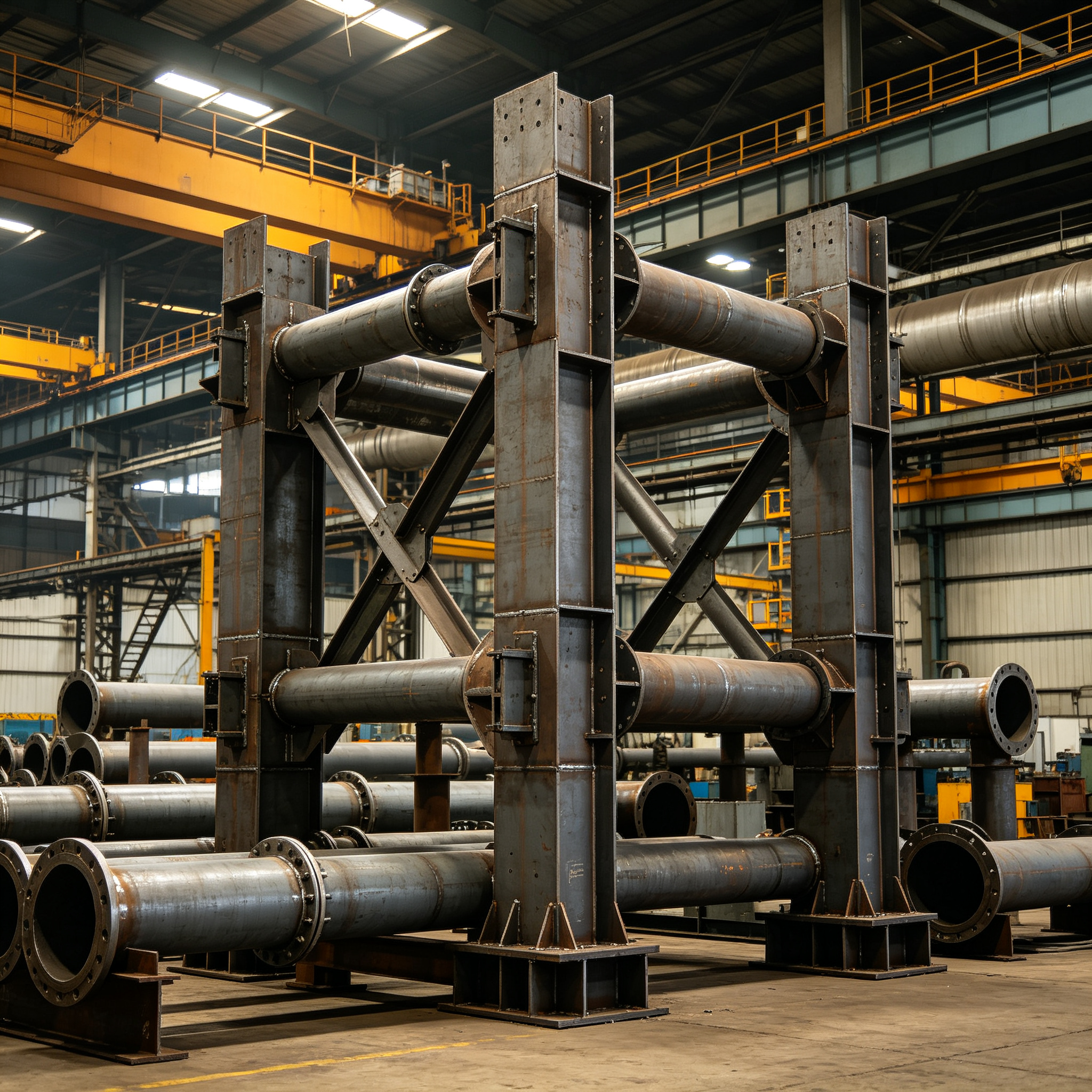 Industrial steel platform structure