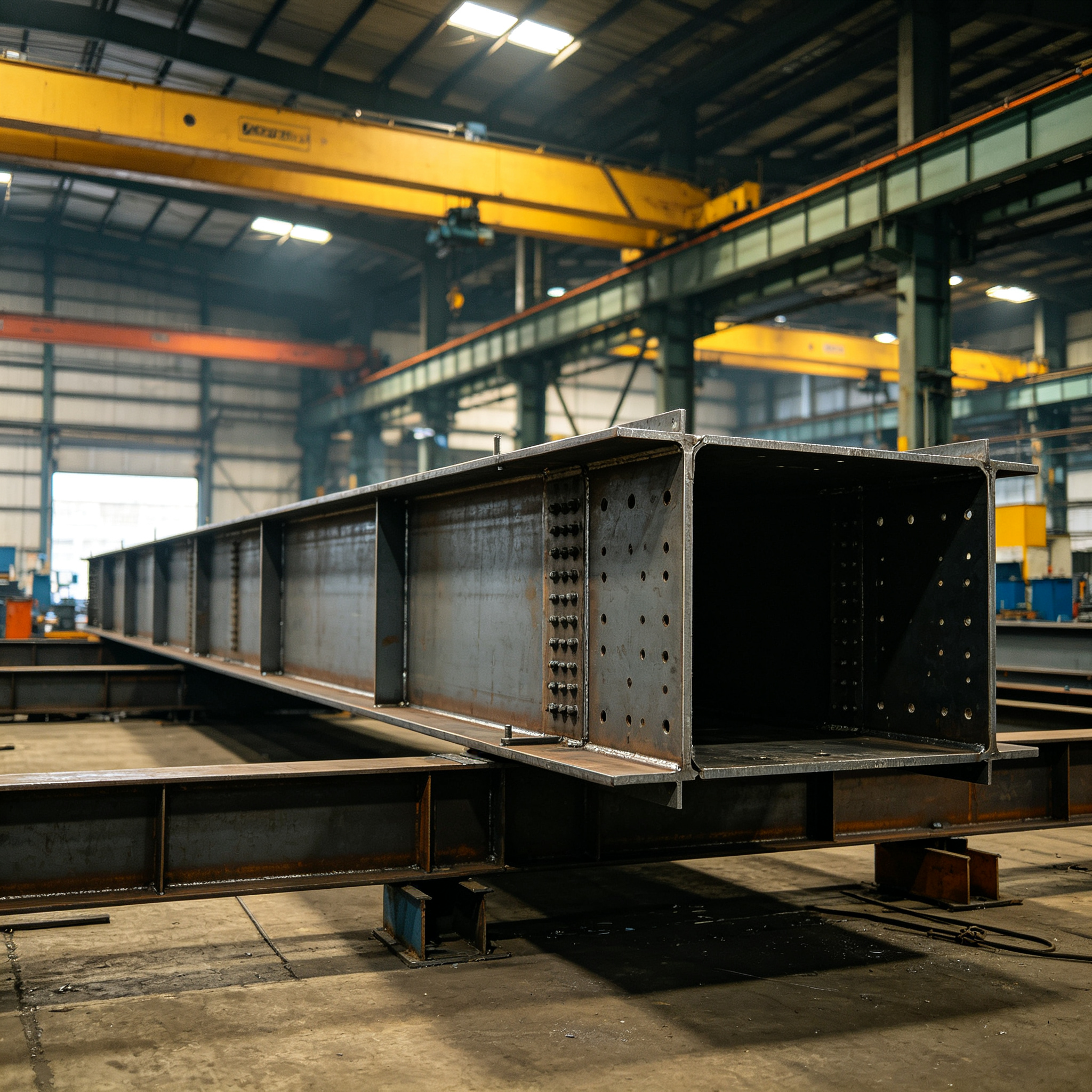 Special fabricated steel structure with complex geometry