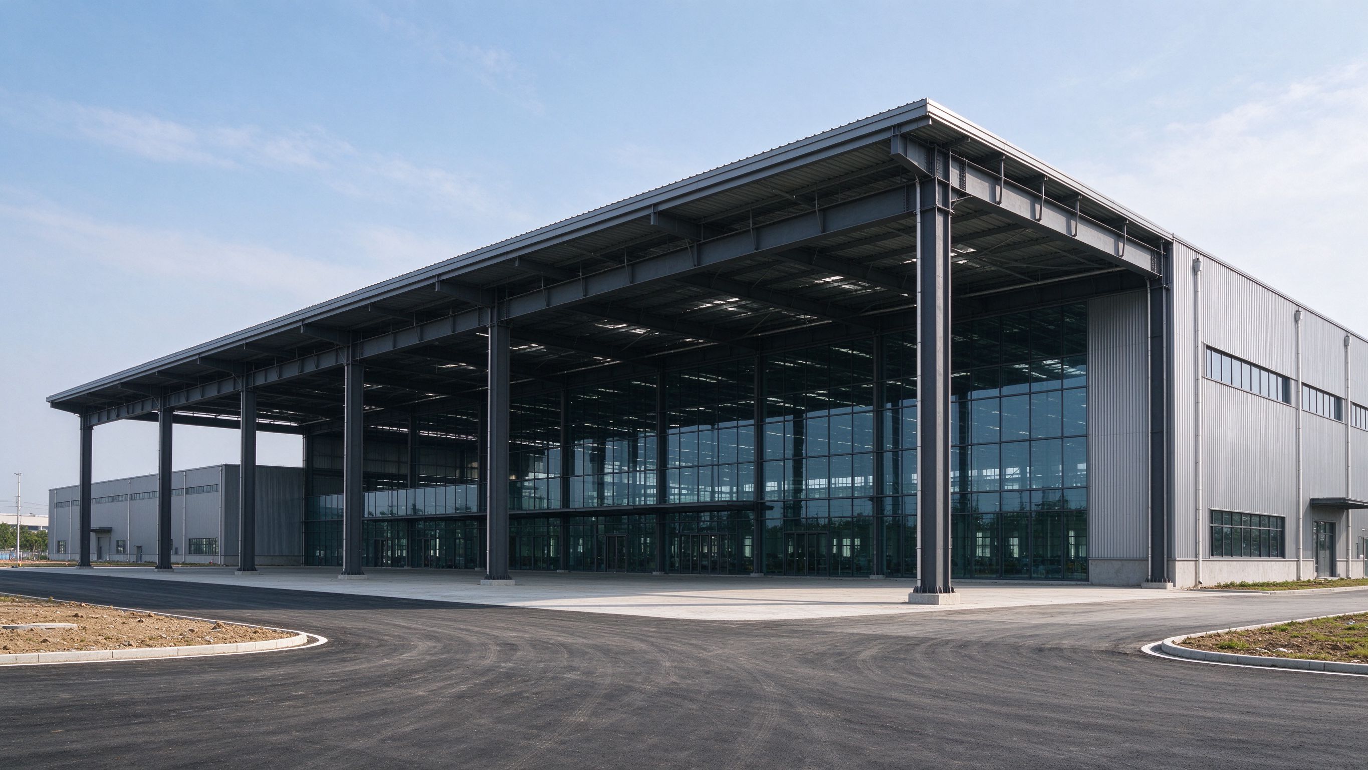 Commercial public steel building large span